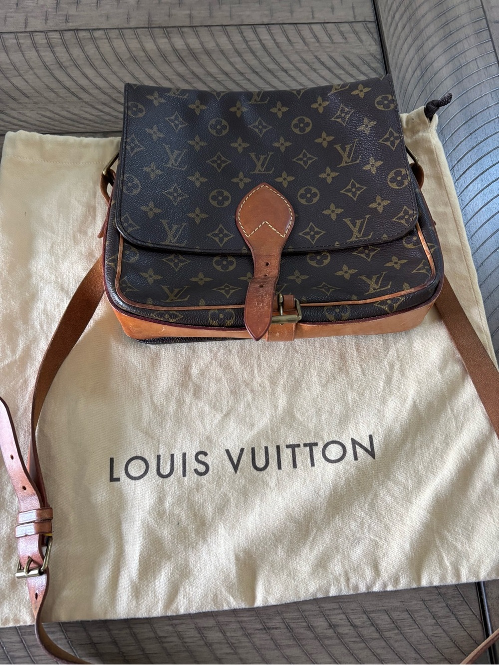 Louis Vuitton Monogram Messenger Bag in Brown and Tan - Picture 1 of 8